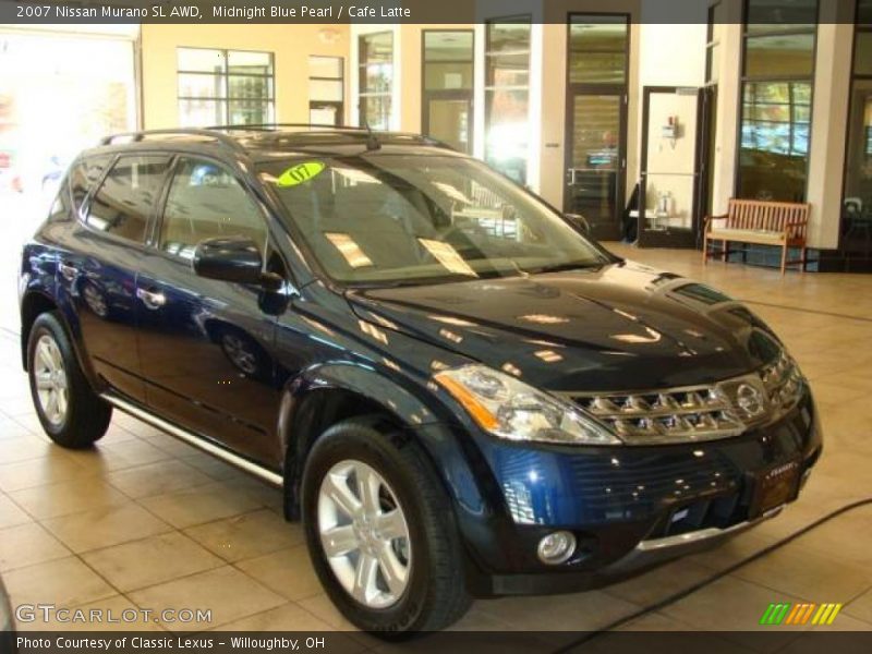 Midnight Blue Pearl / Cafe Latte 2007 Nissan Murano SL AWD