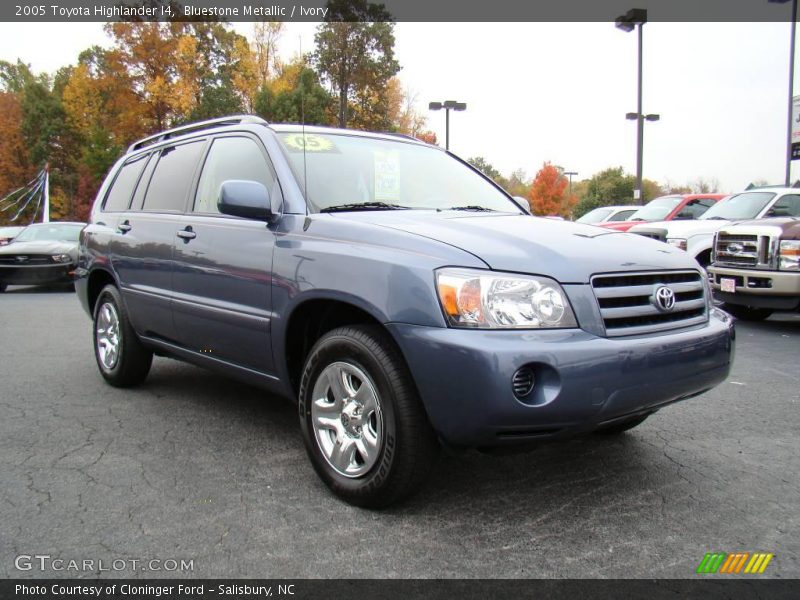 Bluestone Metallic / Ivory 2005 Toyota Highlander I4