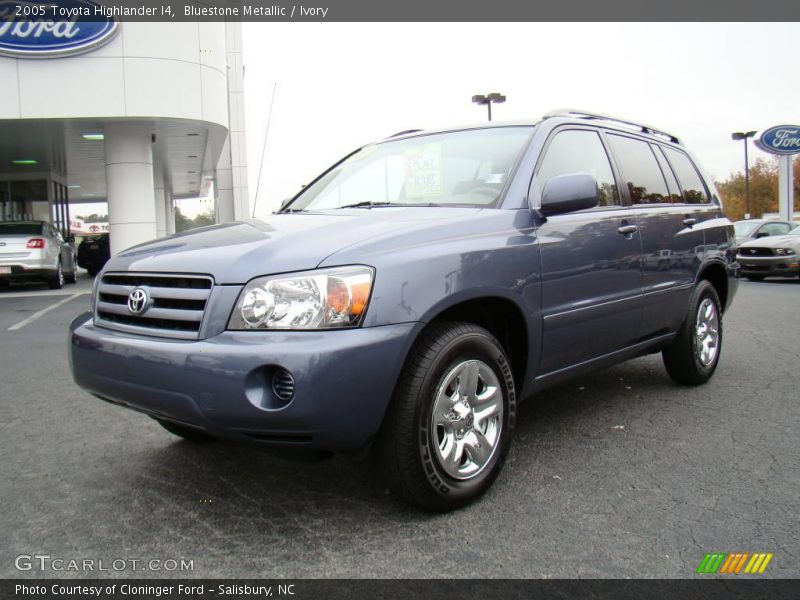Bluestone Metallic / Ivory 2005 Toyota Highlander I4