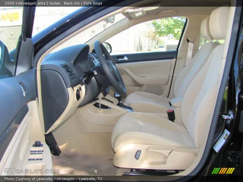 Black Uni / Pure Beige 2009 Volkswagen Jetta S Sedan