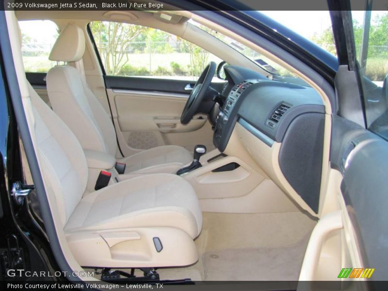 Black Uni / Pure Beige 2009 Volkswagen Jetta S Sedan
