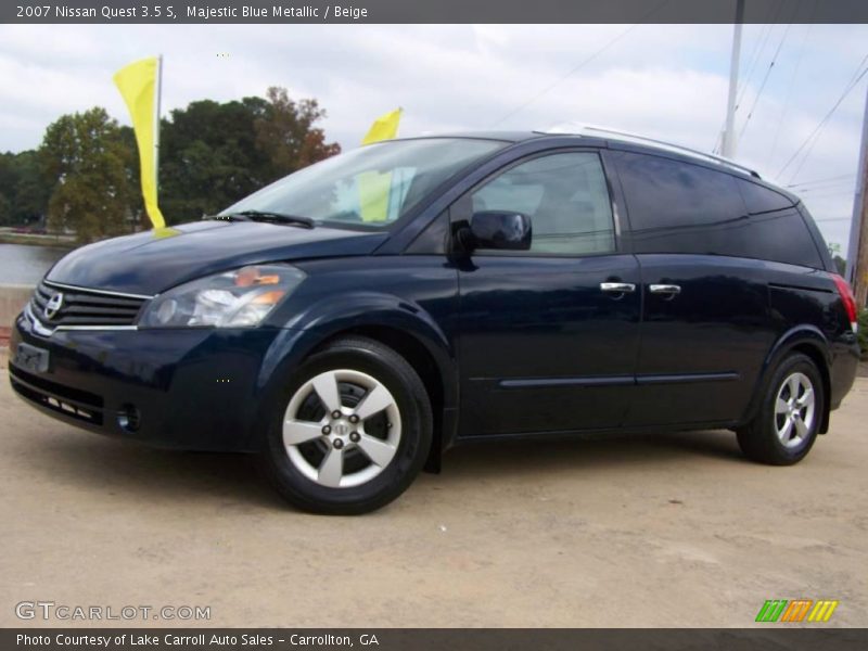 Majestic Blue Metallic / Beige 2007 Nissan Quest 3.5 S