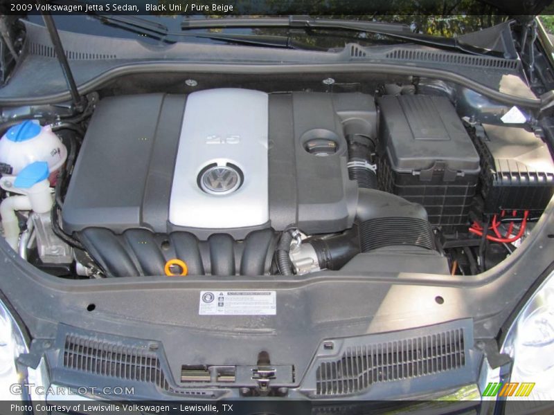 Black Uni / Pure Beige 2009 Volkswagen Jetta S Sedan