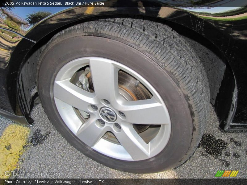 Black Uni / Pure Beige 2009 Volkswagen Jetta S Sedan
