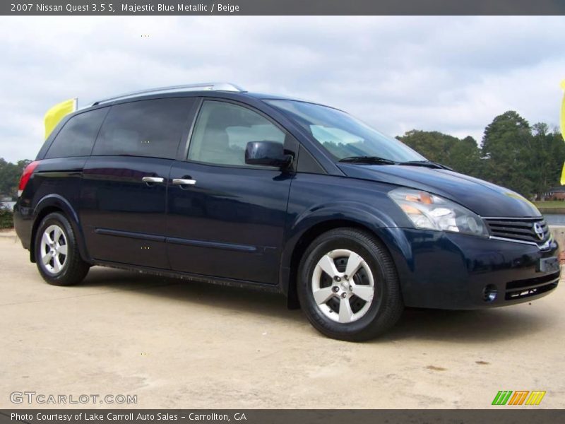 Majestic Blue Metallic / Beige 2007 Nissan Quest 3.5 S