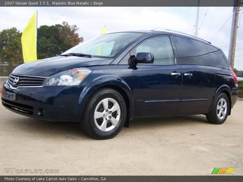 Majestic Blue Metallic / Beige 2007 Nissan Quest 3.5 S