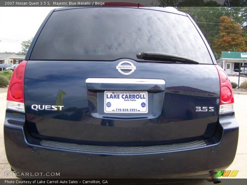 Majestic Blue Metallic / Beige 2007 Nissan Quest 3.5 S