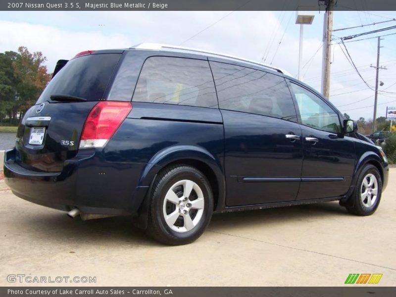 Majestic Blue Metallic / Beige 2007 Nissan Quest 3.5 S