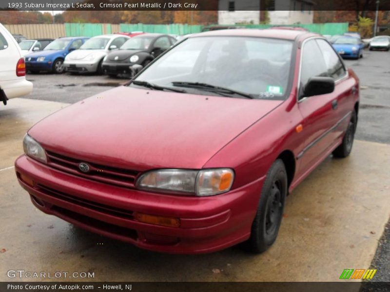 Crimson Pearl Metallic / Dark Gray 1993 Subaru Impreza L Sedan