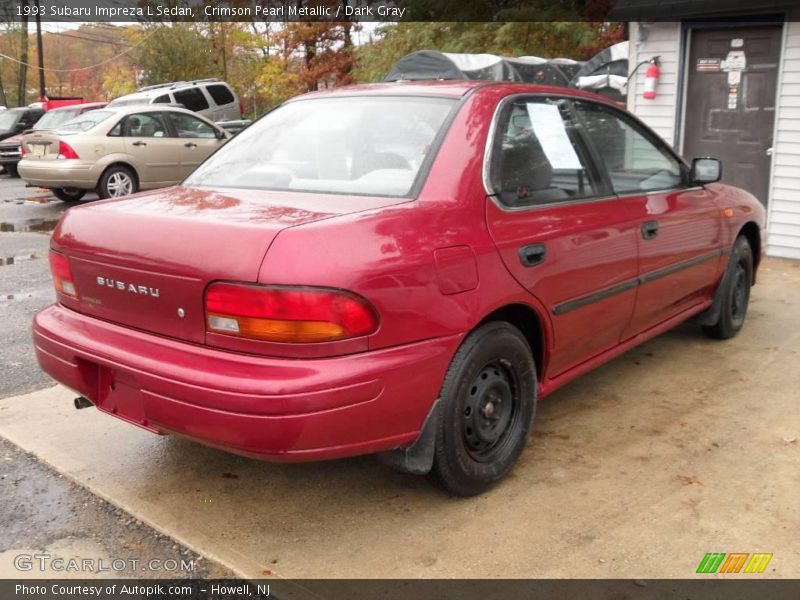 Crimson Pearl Metallic / Dark Gray 1993 Subaru Impreza L Sedan