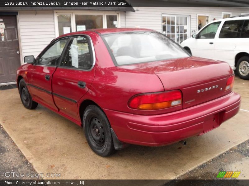 Crimson Pearl Metallic / Dark Gray 1993 Subaru Impreza L Sedan