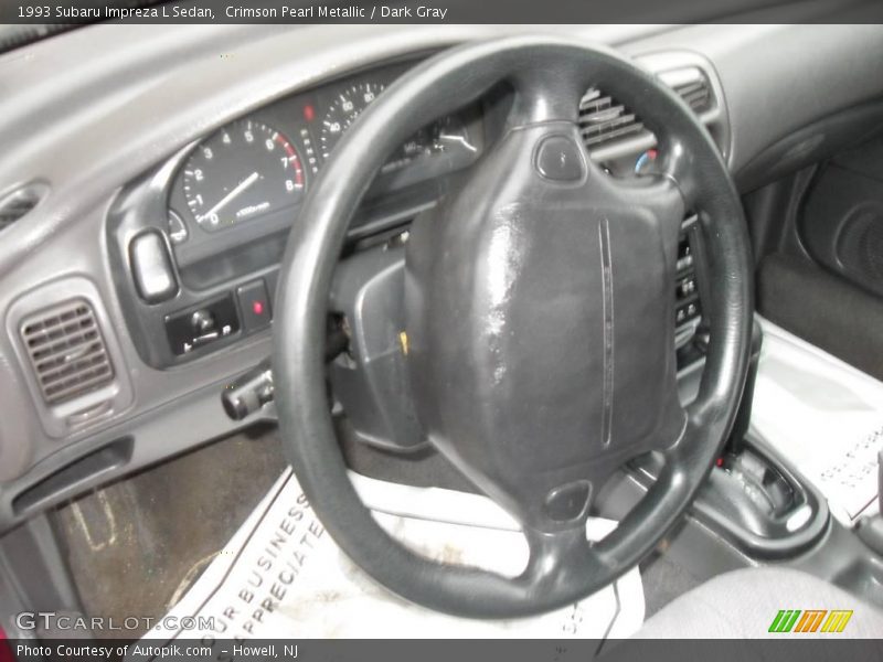 Crimson Pearl Metallic / Dark Gray 1993 Subaru Impreza L Sedan