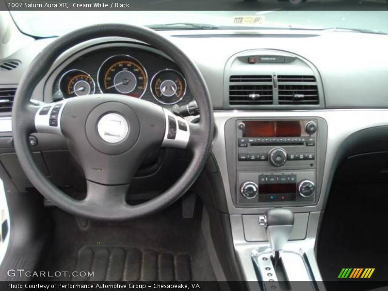 Cream White / Black 2007 Saturn Aura XR