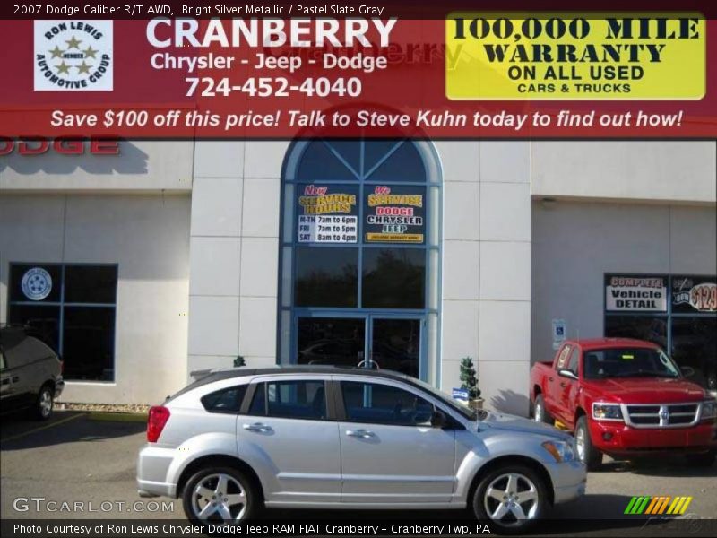 Bright Silver Metallic / Pastel Slate Gray 2007 Dodge Caliber R/T AWD