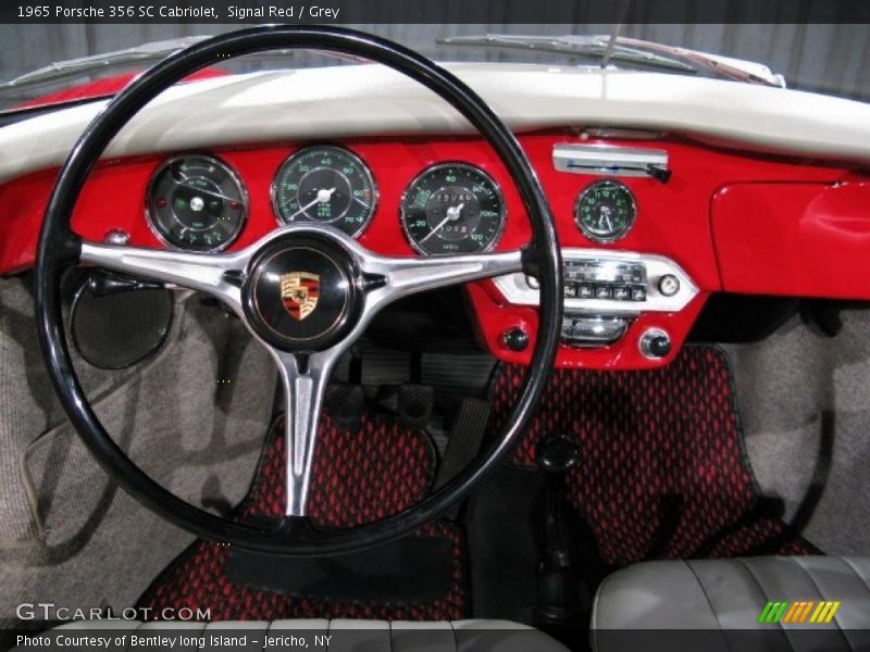 Signal Red / Grey 1965 Porsche 356 SC Cabriolet