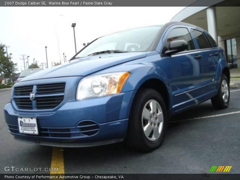 Marine Blue Pearl / Pastel Slate Gray 2007 Dodge Caliber SE
