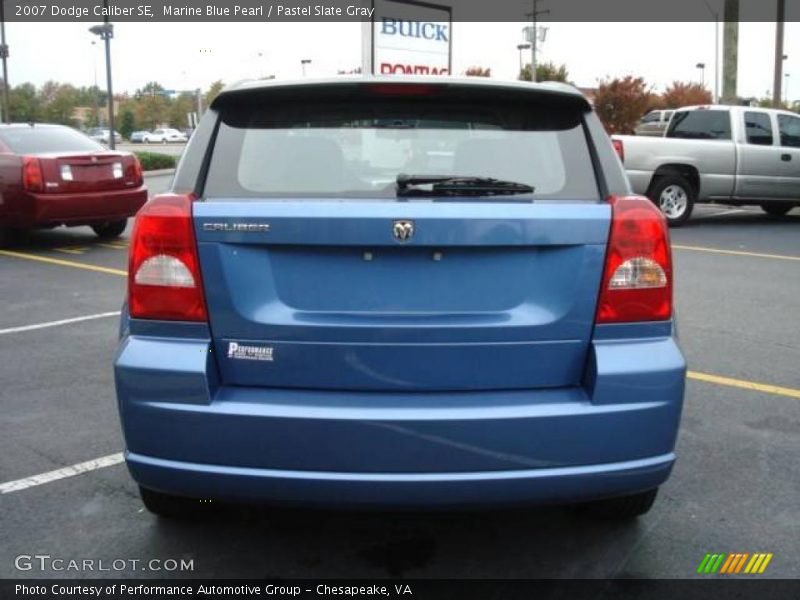 Marine Blue Pearl / Pastel Slate Gray 2007 Dodge Caliber SE