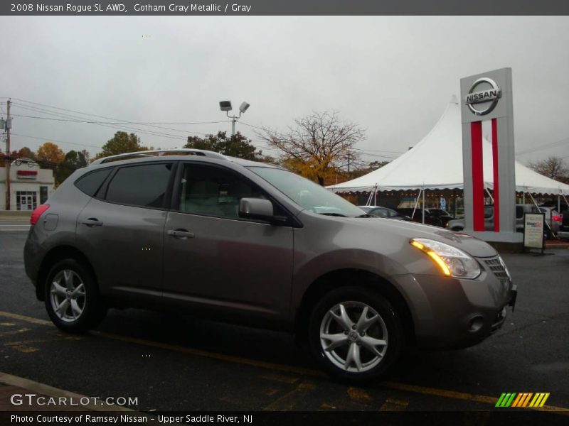 Gotham Gray Metallic / Gray 2008 Nissan Rogue SL AWD