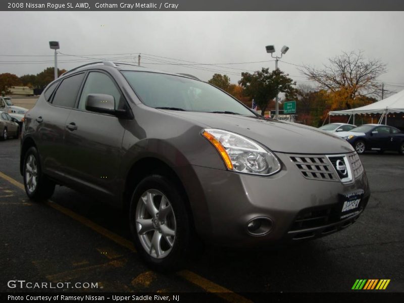 Gotham Gray Metallic / Gray 2008 Nissan Rogue SL AWD