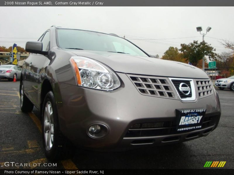 Gotham Gray Metallic / Gray 2008 Nissan Rogue SL AWD