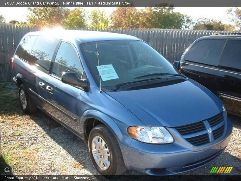 Marine Blue Pearl / Medium Slate Gray 2007 Dodge Grand Caravan SE