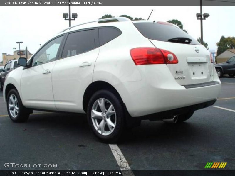 Phantom White Pearl / Gray 2008 Nissan Rogue SL AWD