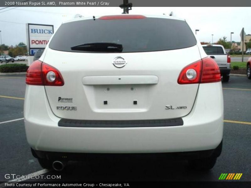 Phantom White Pearl / Gray 2008 Nissan Rogue SL AWD