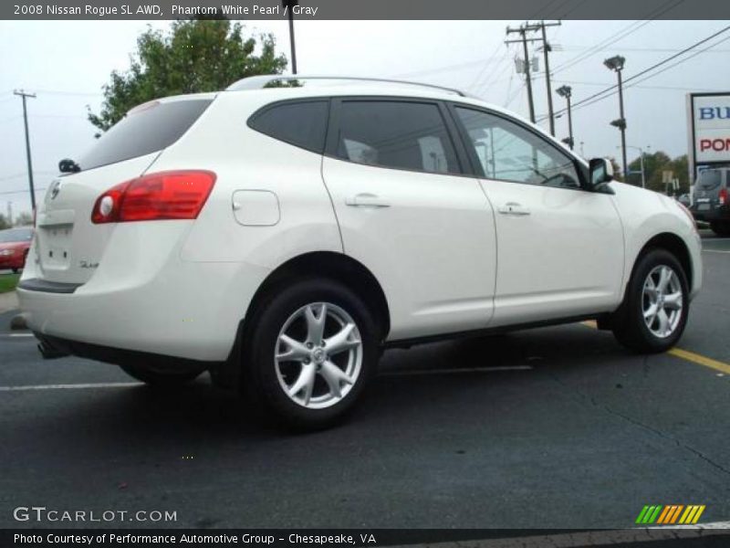 Phantom White Pearl / Gray 2008 Nissan Rogue SL AWD