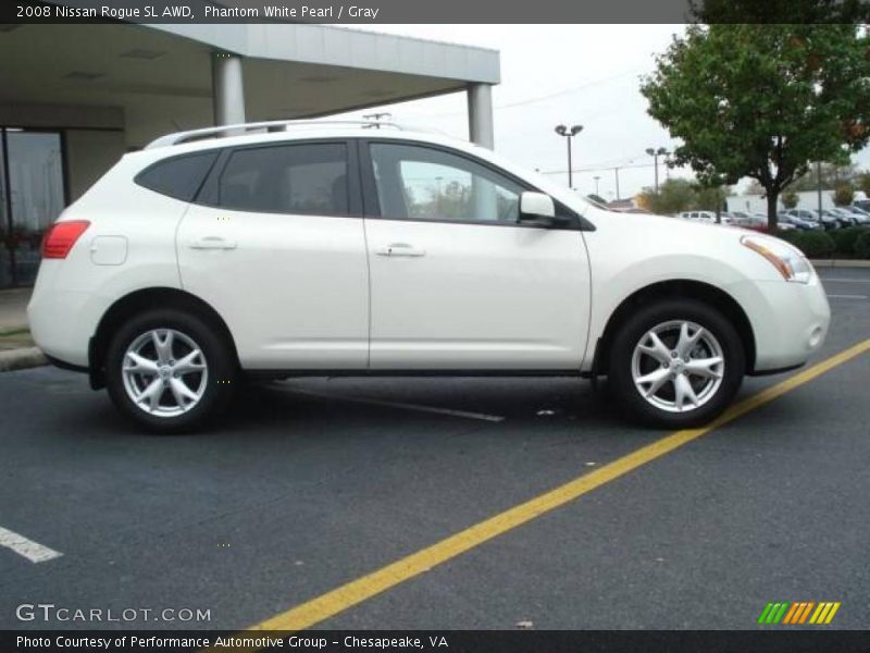 Phantom White Pearl / Gray 2008 Nissan Rogue SL AWD