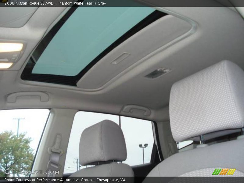 Phantom White Pearl / Gray 2008 Nissan Rogue SL AWD