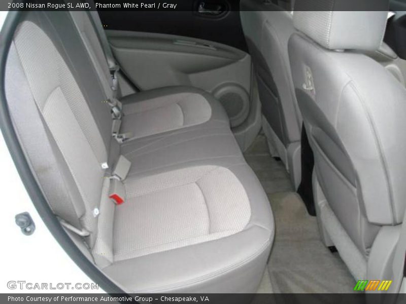 Phantom White Pearl / Gray 2008 Nissan Rogue SL AWD