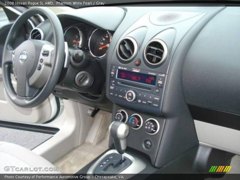Phantom White Pearl / Gray 2008 Nissan Rogue SL AWD