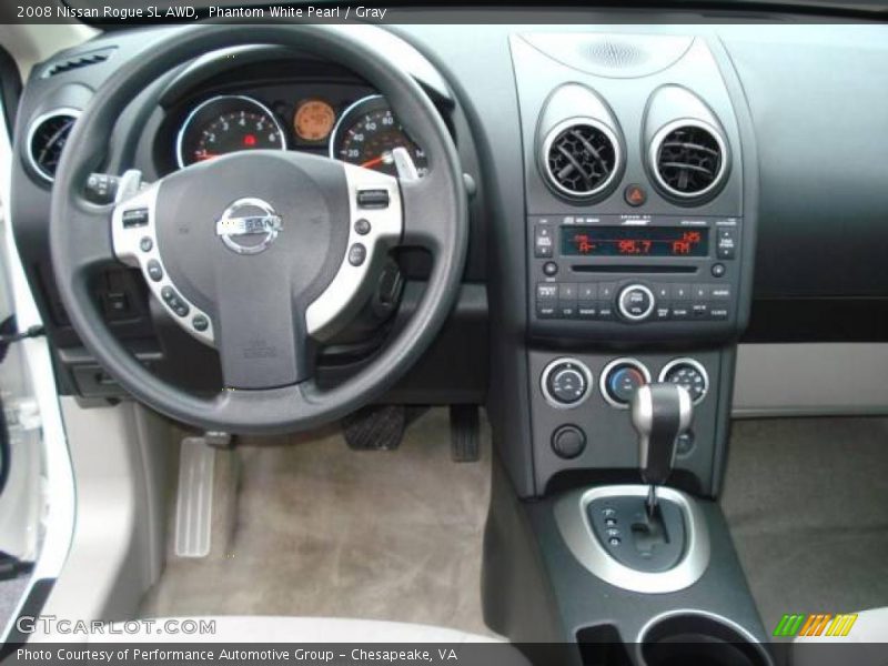 Phantom White Pearl / Gray 2008 Nissan Rogue SL AWD