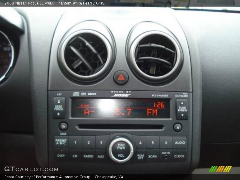 Phantom White Pearl / Gray 2008 Nissan Rogue SL AWD