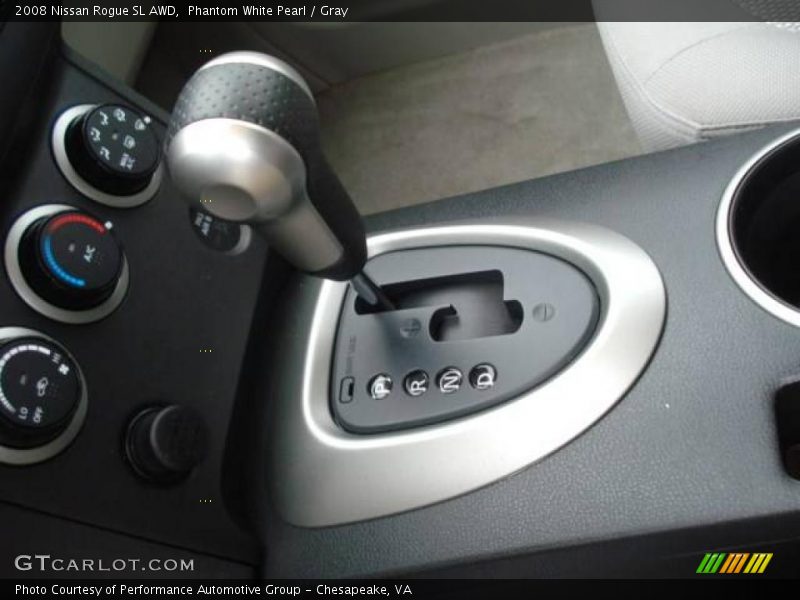 Phantom White Pearl / Gray 2008 Nissan Rogue SL AWD