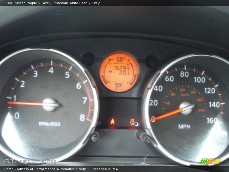 Phantom White Pearl / Gray 2008 Nissan Rogue SL AWD