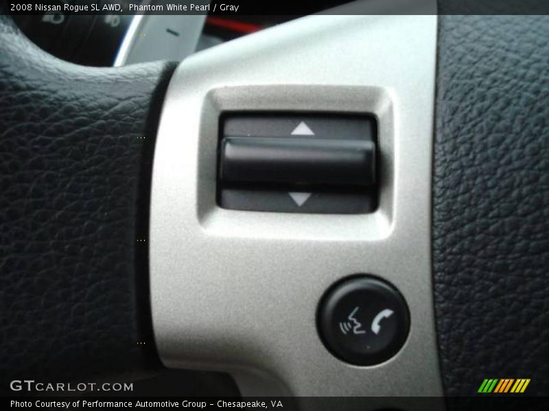 Phantom White Pearl / Gray 2008 Nissan Rogue SL AWD
