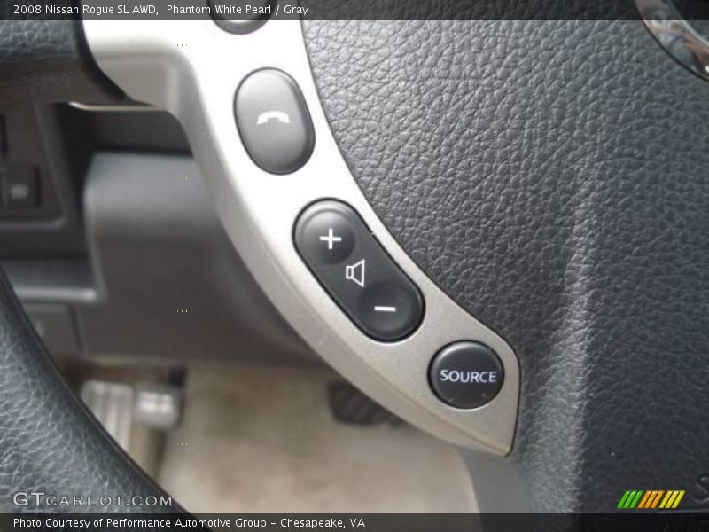 Phantom White Pearl / Gray 2008 Nissan Rogue SL AWD