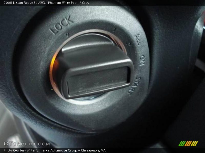 Phantom White Pearl / Gray 2008 Nissan Rogue SL AWD