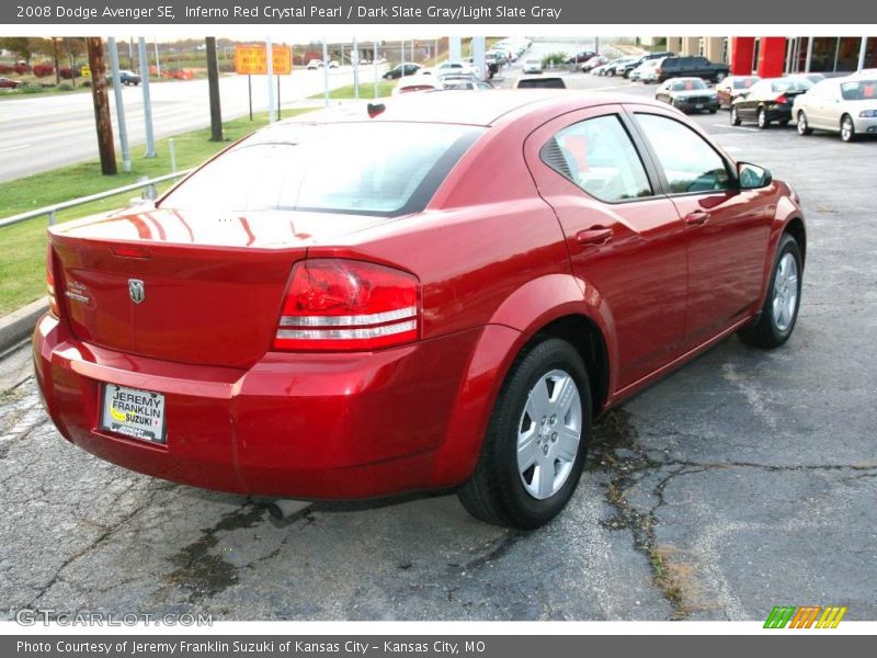 Inferno Red Crystal Pearl / Dark Slate Gray/Light Slate Gray 2008 Dodge Avenger SE