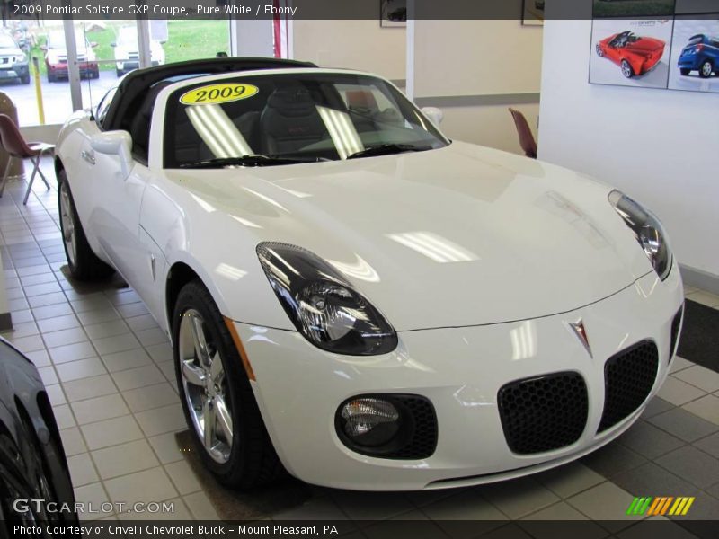 Pure White / Ebony 2009 Pontiac Solstice GXP Coupe