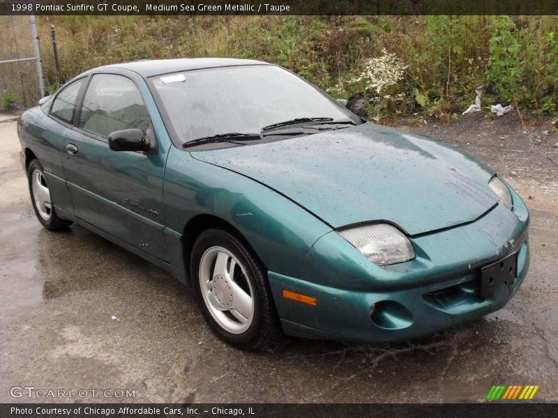 Medium Sea Green Metallic / Taupe 1998 Pontiac Sunfire GT Coupe
