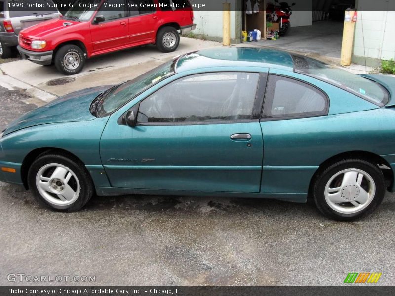 Medium Sea Green Metallic / Taupe 1998 Pontiac Sunfire GT Coupe