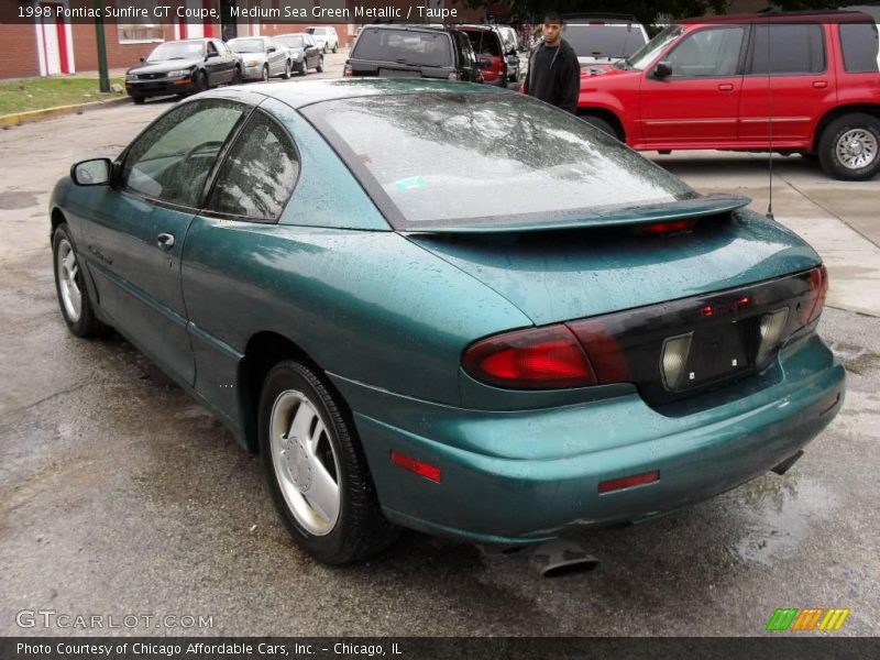 Medium Sea Green Metallic / Taupe 1998 Pontiac Sunfire GT Coupe