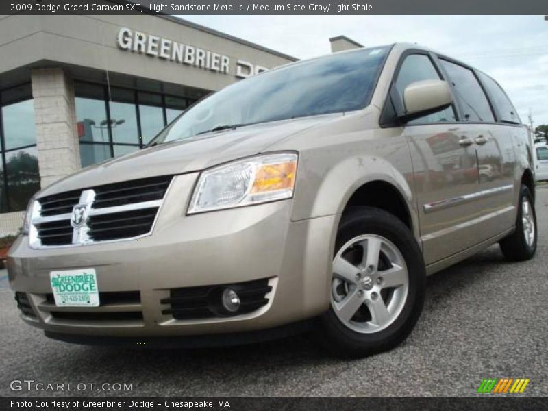 Light Sandstone Metallic / Medium Slate Gray/Light Shale 2009 Dodge Grand Caravan SXT