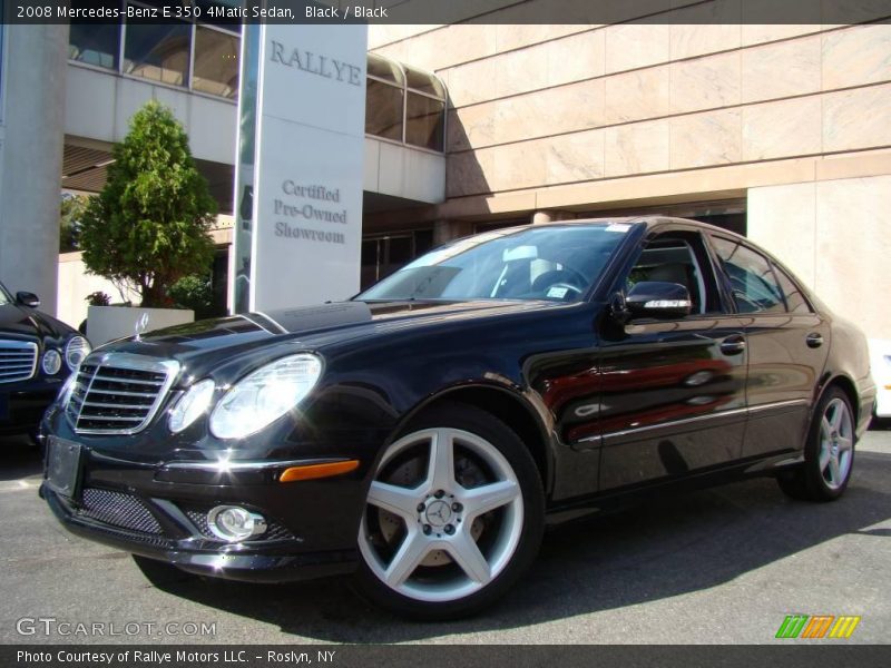 Black / Black 2008 Mercedes-Benz E 350 4Matic Sedan