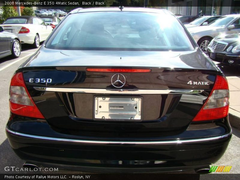 Black / Black 2008 Mercedes-Benz E 350 4Matic Sedan