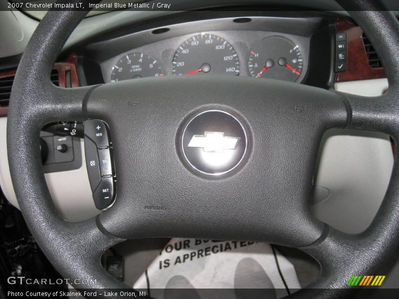 Imperial Blue Metallic / Gray 2007 Chevrolet Impala LT