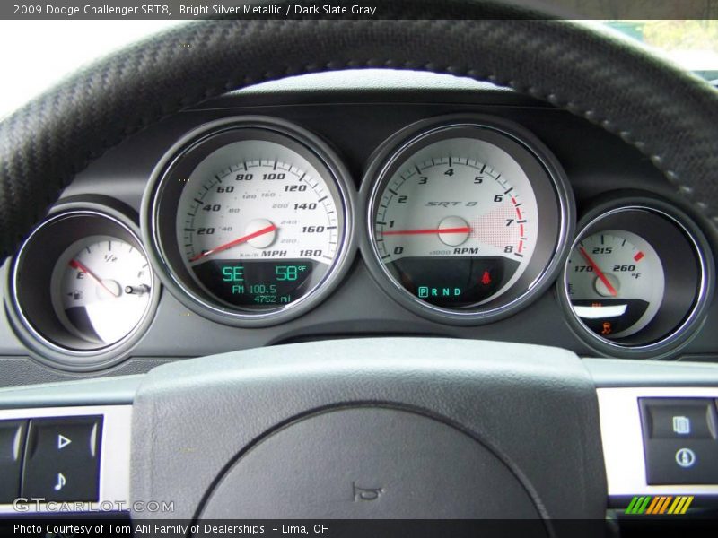 Bright Silver Metallic / Dark Slate Gray 2009 Dodge Challenger SRT8