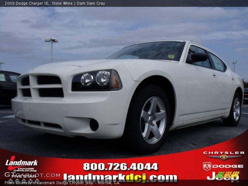 Stone White / Dark Slate Gray 2009 Dodge Charger SE